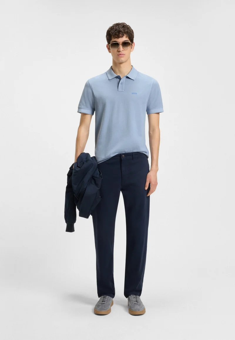BOSS Cotton-piqué polo shirt with logo print