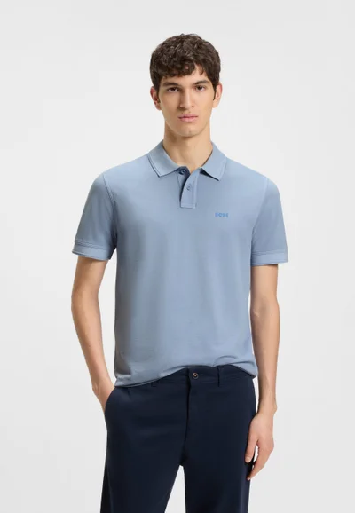 BOSS Cotton-piqué polo shirt with logo print