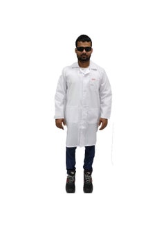 TAHA Lab Coat for Multipurpose Use | Durable Cotton-Poly Blend, Full-Sleeve Workwear for Medical, Industrial, and Laboratory Use | Safety PPE | Unisex Professional Uniform | White | Size-S  - Image 1
