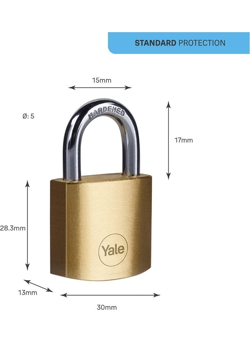 Yale Brass Padlock 30 mm Two Way Silver - White 1 Piece  - Image 3