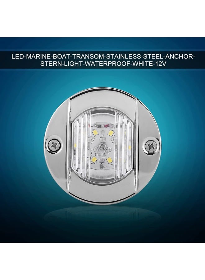 EVGATSAUTO Marine Boat Transom LED,12V Marine Boat Transom White LED Stainless Steel Anchor Stern Navigation Light Transom Mount Stern Anchor Lights Flush Mount - Image 5