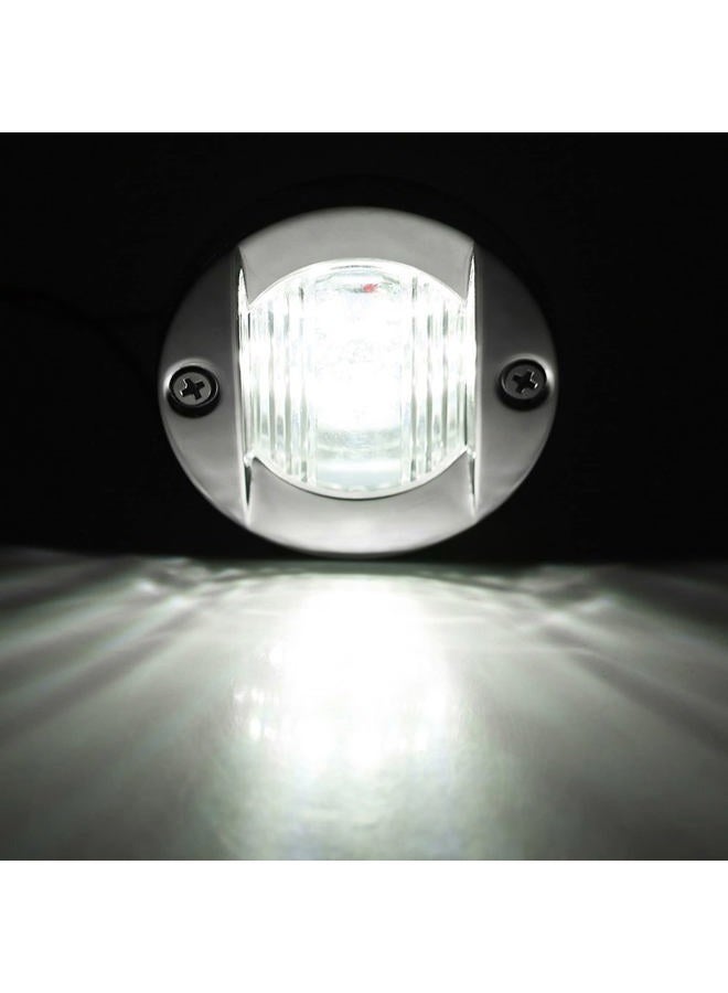 EVGATSAUTO Marine Boat Transom LED,12V Marine Boat Transom White LED Stainless Steel Anchor Stern Navigation Light Transom Mount Stern Anchor Lights Flush Mount - Image 3