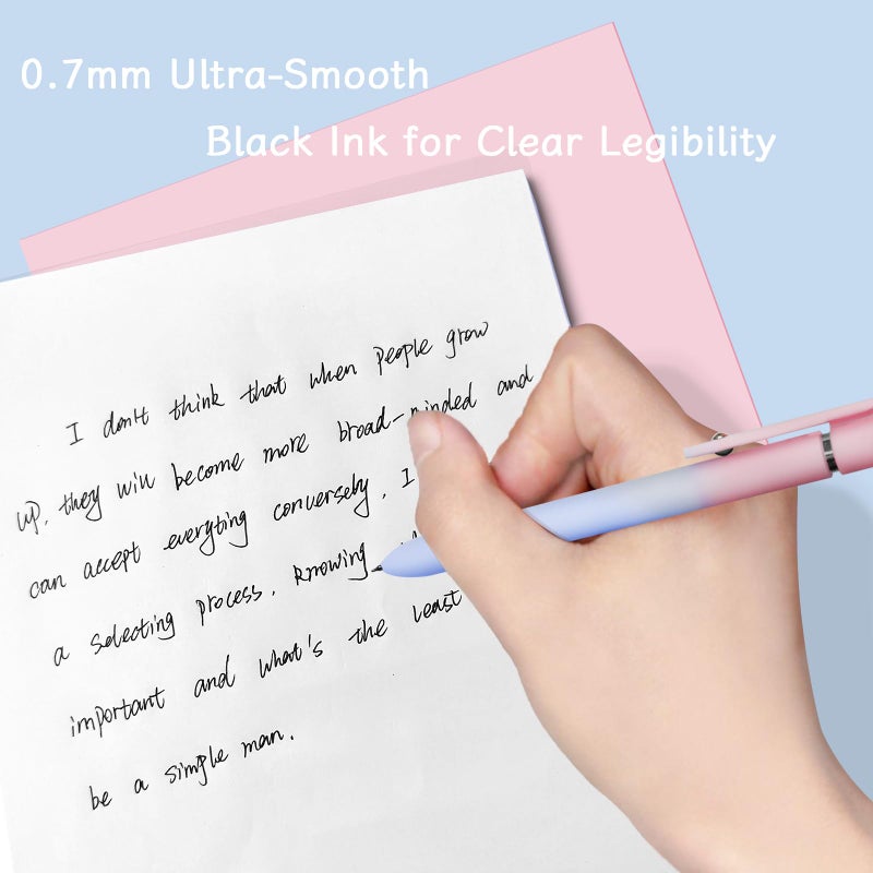 YOXMJDB Gel Pens, 5 Pcs Medium Point Smooth Writing Pens Cute Pens for Women, High-End Series 0.7mm Black Ink Pens for Journaling Note Taking, School Office Supplies (5 Pcs Gradient Morandi) - Image 4