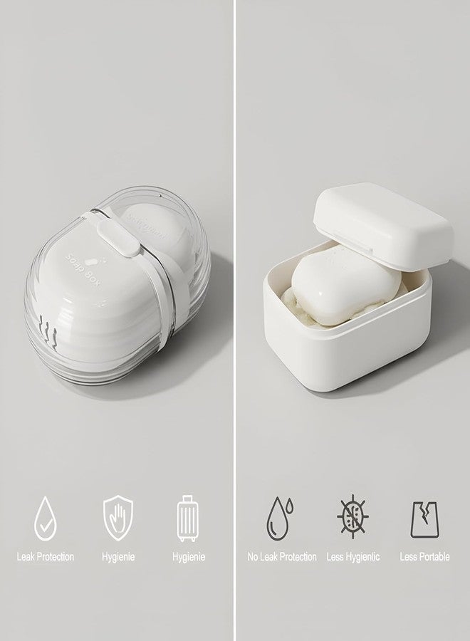 FOXIGON Travel Soap Case Portable Soap Holder for Bathroom & Travel | Leakproof Plastic Soap Dish Box for Camping, Hiking, Gym | Compact Soap Organizer Box for Home & Travel Accessories - Image 4