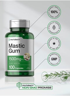 Horbaach Mastic Gum Capsules 1500mg 100 Count | Non-GMO & Gluten Free  - Image 5