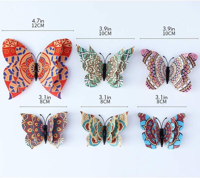 klarako 6Pcs 3D Butterfly Fridge Magnets Creative DIY Fragrant Fridge Magnets for Home DIY, Fridge Magnet Parties Anniversaries - Image 5