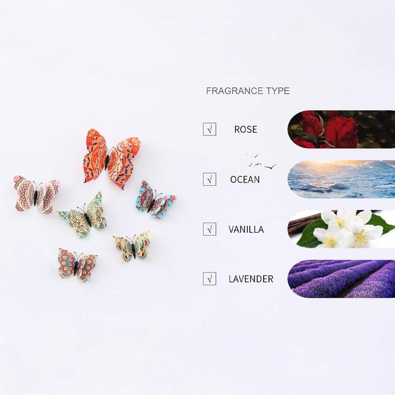 klarako 6Pcs 3D Butterfly Fridge Magnets Creative DIY Fragrant Fridge Magnets for Home DIY, Fridge Magnet Parties Anniversaries - Image 4