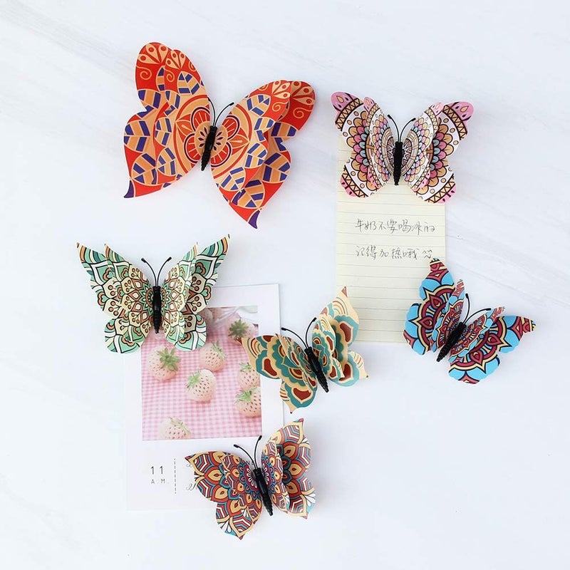 klarako 6Pcs 3D Butterfly Fridge Magnets Creative DIY Fragrant Fridge Magnets for Home DIY, Fridge Magnet Parties Anniversaries - Image 2