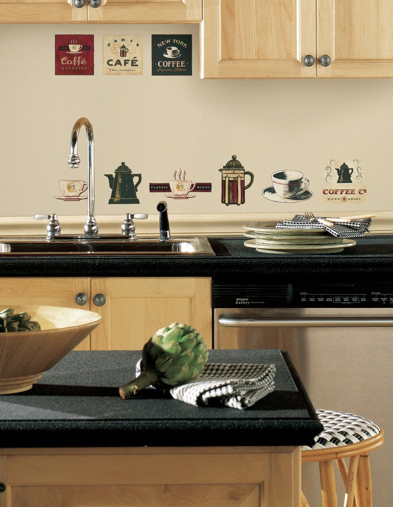 RoomMates RMK1254SCS Coffee House Peel and Stick Wall Decals 10 inch x 18 inch - Image 4