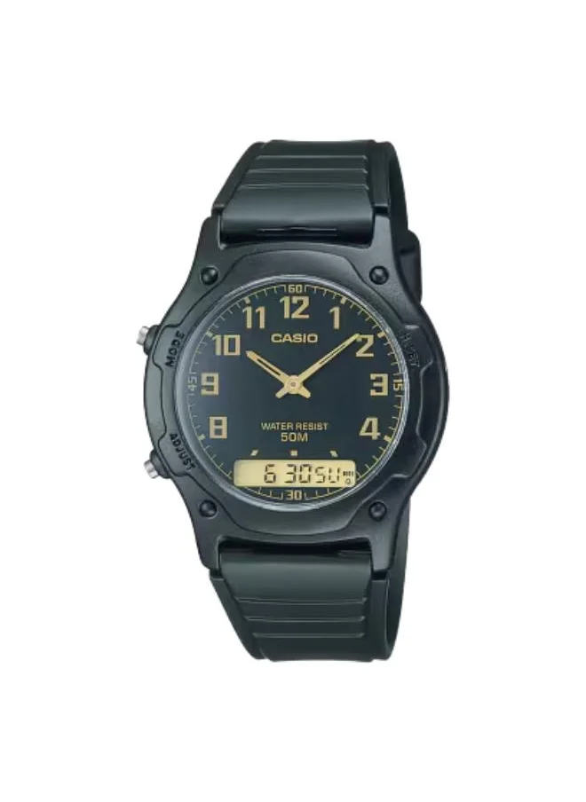CASIO Men's Analog Digital Display Watch With Black Resin Strap - AW-49H-1B