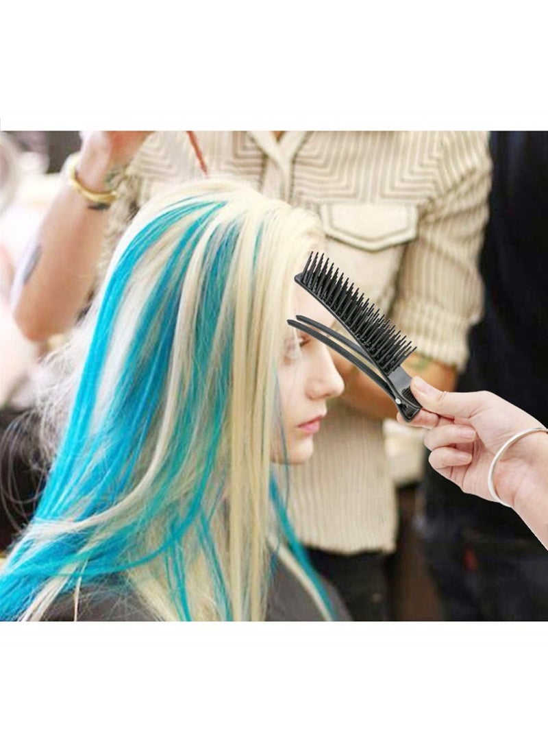 Excefore Hair Sectioning Clips, 4Pcs Hair Hairdressing Styling Clips, Hair Stylist Nonslip Hair Clips Comb for Professional Salon Home Styling Sectioning Haircuts Dying Hair DIY Accessories - Image 3