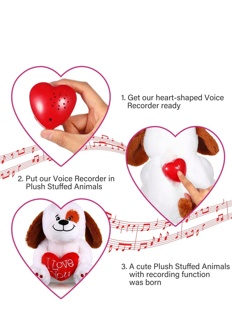 Voice Recorder for Stuffed Animal - 30 Seconds Stuffed Animal Voice Recorder Box, Recording Device Sound Module for Toys , Create  for Newborn for Plush Toy Stuffed Teddy Bear（red/4 Pack） - Image 5