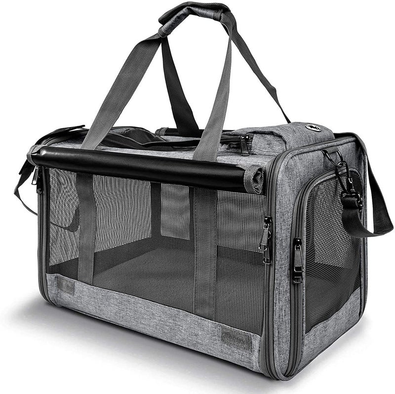 GAPZER Pet Carrier for Large Cats, Soft-Sided Cat Carrier for Medium Big Cats and Puppy up to 20lbs, Washable Dog Carrier Privacy Protection for Home Outdoor Travel - Image 1