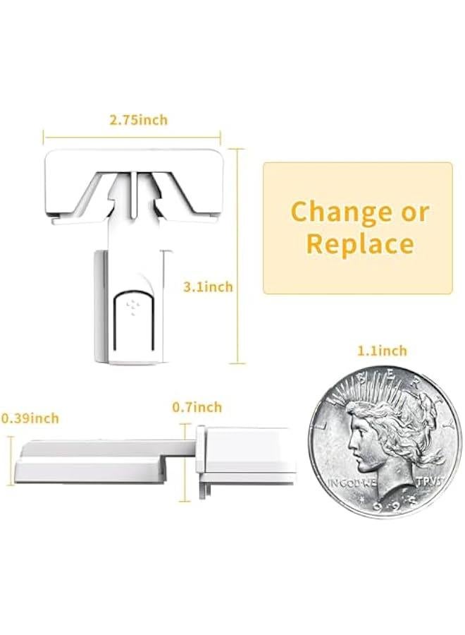 2 Pack Refrigerator Fridge Freezer Door Lock for Kids and Aging Seals, Baby Proofing Cabinets, Cabinet Locks for Baby, Child Proof Refrigerator Latch Lock to Keep Door Closed, No Tools Required, Whi - Image 5