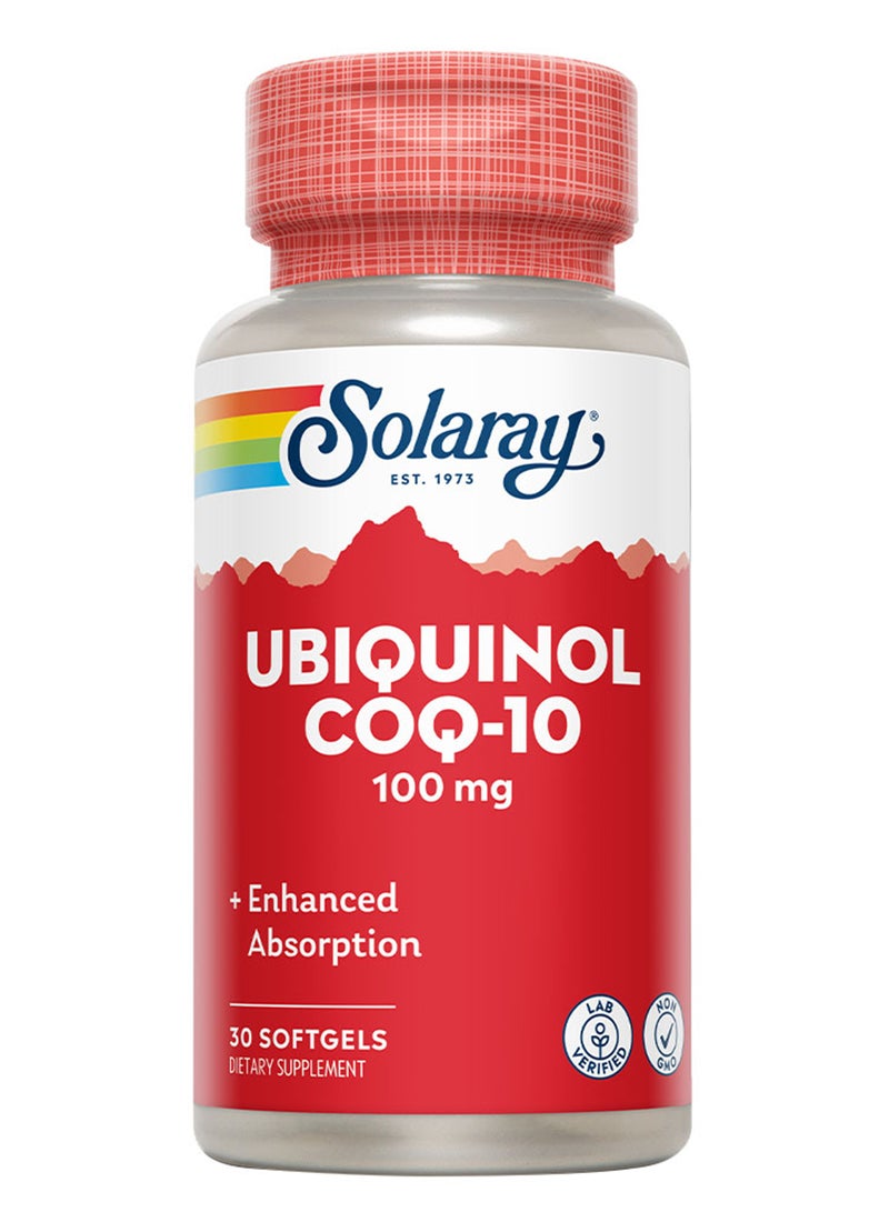 SOLARAY Ubiquinol CoQ-10 100 mg Softgel 30's - Image 1