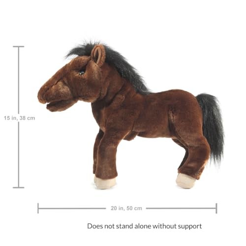 Folkmanis Horse Hand Puppet Brown Black Off White - Image 5