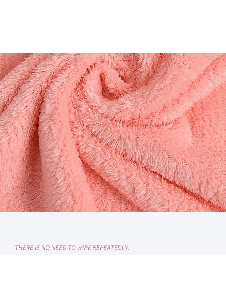 3 Piece Coral Fleece Towel Set with Gift Box, Thickened Super Absorbent Quick Dry Lint Free Towels, Soft Skin Friendly Large Size for Home Bathroom and Gift Giving - Image 3