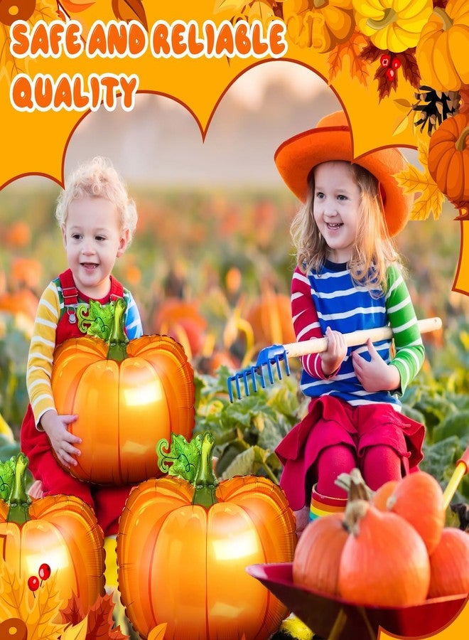 هونغداو مجموعة بالونات اليقطين من هونغداو، 12 قطعة، بالونات فويل كبيرة لتزيين حفلات عيد الشكر، وحفلات استقبال المولود، وأعياد الميلاد، وموسم حصاد الخريف، ومستلزمات حفلات عيد الشكر (كلاسيكية) - Image 5