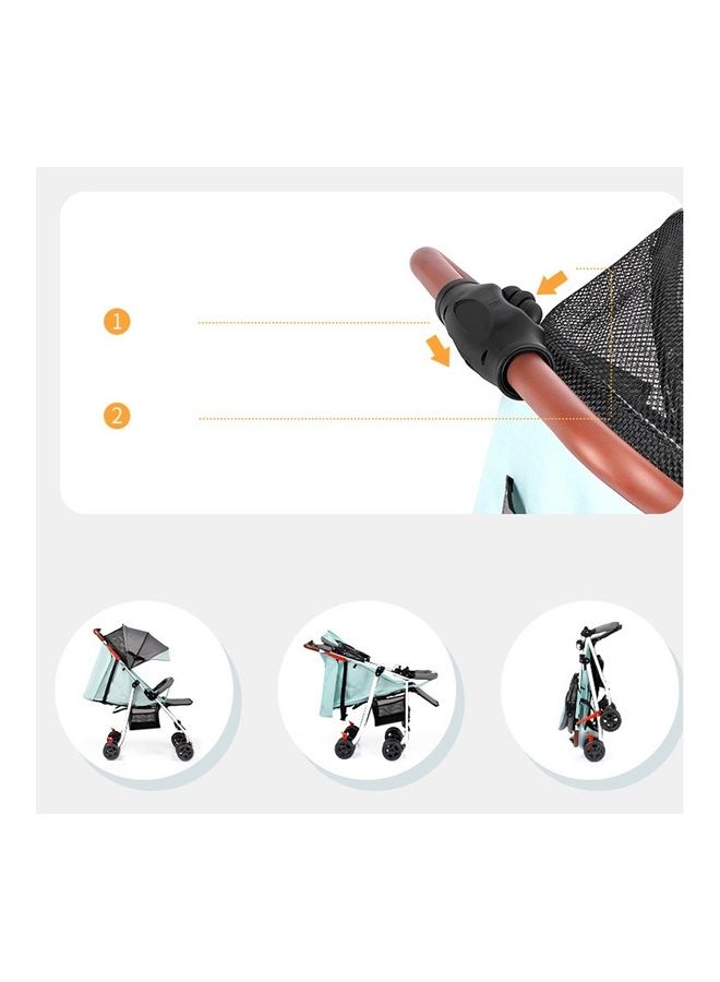 Kidle Multifunctional Portable Folding Baby Stroller Four Wheeled Stroller For Sitting And Lying Baby One Button Retraction - Image 5