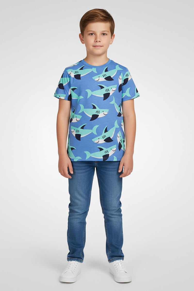 Hamleys Kids Boy Short Sleeve Graphic Print T-Shirt, Multicolor - Image 1
