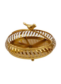 Excefore Mosquito Coil Holder, Portable Mosquito Coil Holder, Incense coils Holder with Round Handle Fireproof & Scaldproof Incense Burner for Home, Outdoor (Gold Birdcage)  - Image 1