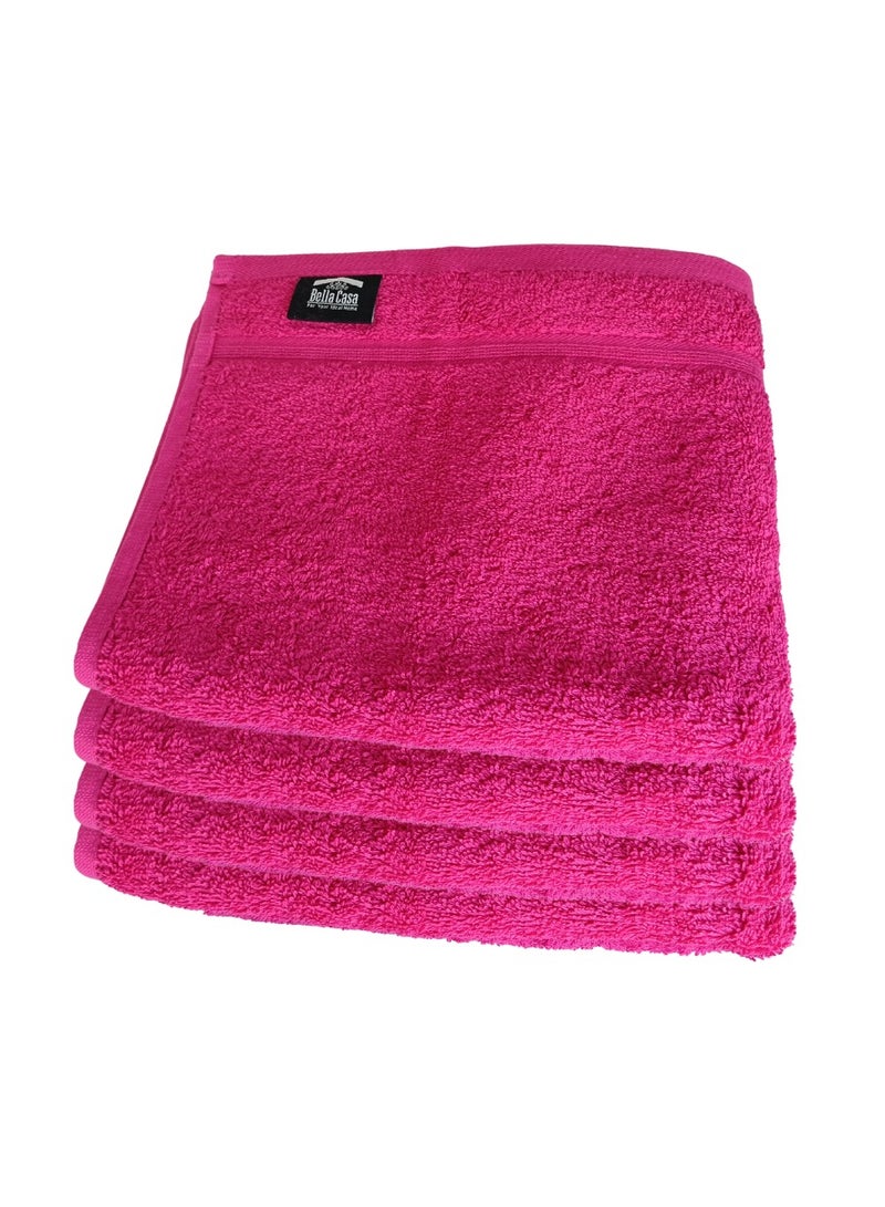 Pearl Coast International 4 Pieces Luxury Hand Towel Set 50x80cm 630 GSM Premium Cotton Ultra Soft and Highly Absorbent Expertly Woven for Durability Hotel And Spa Quality Towels Pink - Image 1