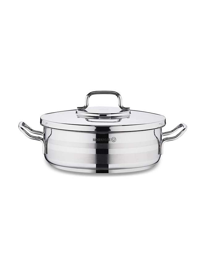 Korkmaz Astra2 Low Casserole 32x13 cm / 10.25 L |Induction Base Satinless Steel Pot | Dishwasher Safe Stock Pot - KA2038 - Image 4