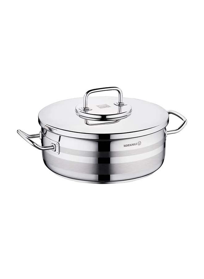 Korkmaz Astra2 Low Casserole 32x13 cm / 10.25 L |Induction Base Satinless Steel Pot | Dishwasher Safe Stock Pot - KA2038 - Image 1