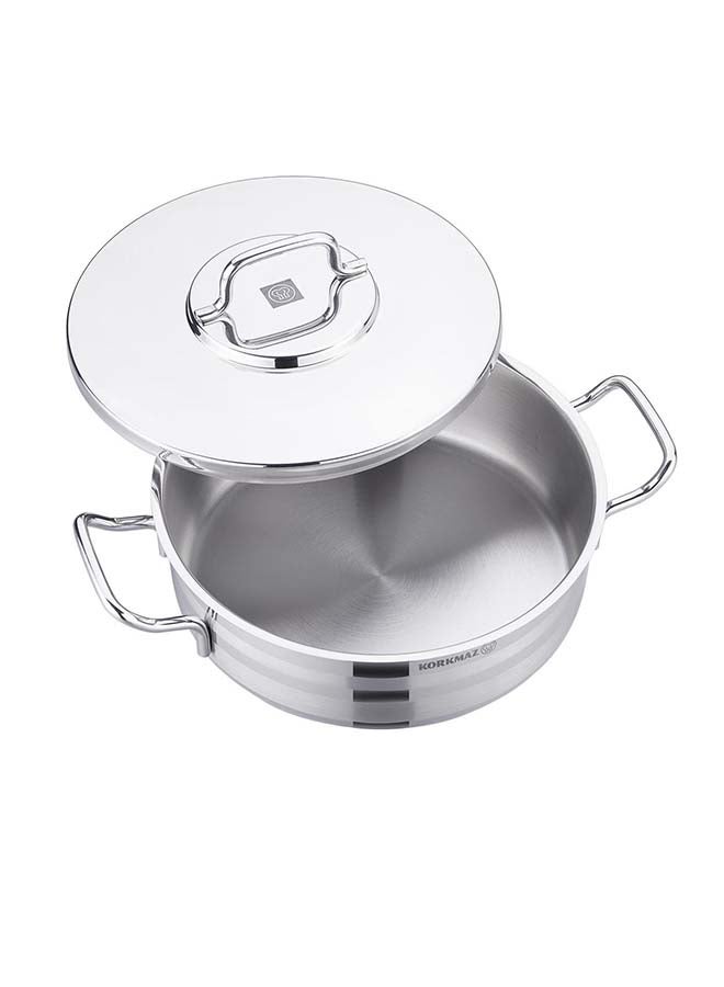 Korkmaz Astra2 Low Casserole 32x13 cm / 10.25 L |Induction Base Satinless Steel Pot | Dishwasher Safe Stock Pot - KA2038 - Image 3