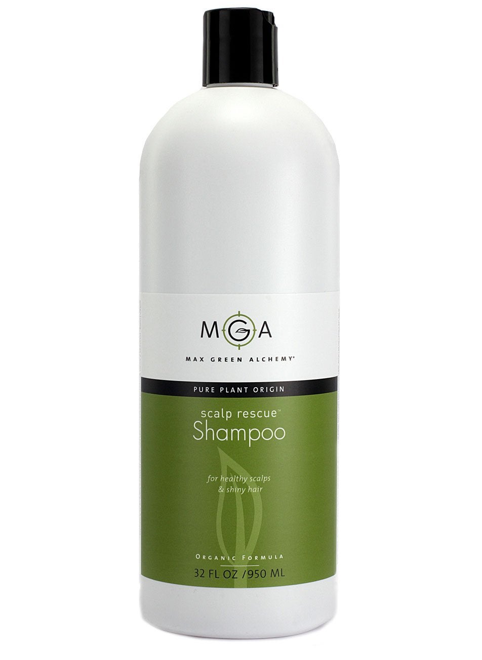 Max Green Alchemy MGA Vegan Hair Shampoo - Organic Formula With Lemon Tea Tree for All Hair Types | Hair Care Product with Natural Herbal Scent | Parabens Silicone & Sulfate Free Dandruff Shampoo | Unisex | 32 Fl Oz 