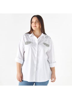 2Xtremz 2Xtremz Embellished Shirt with Long Sleeves  - Image 1