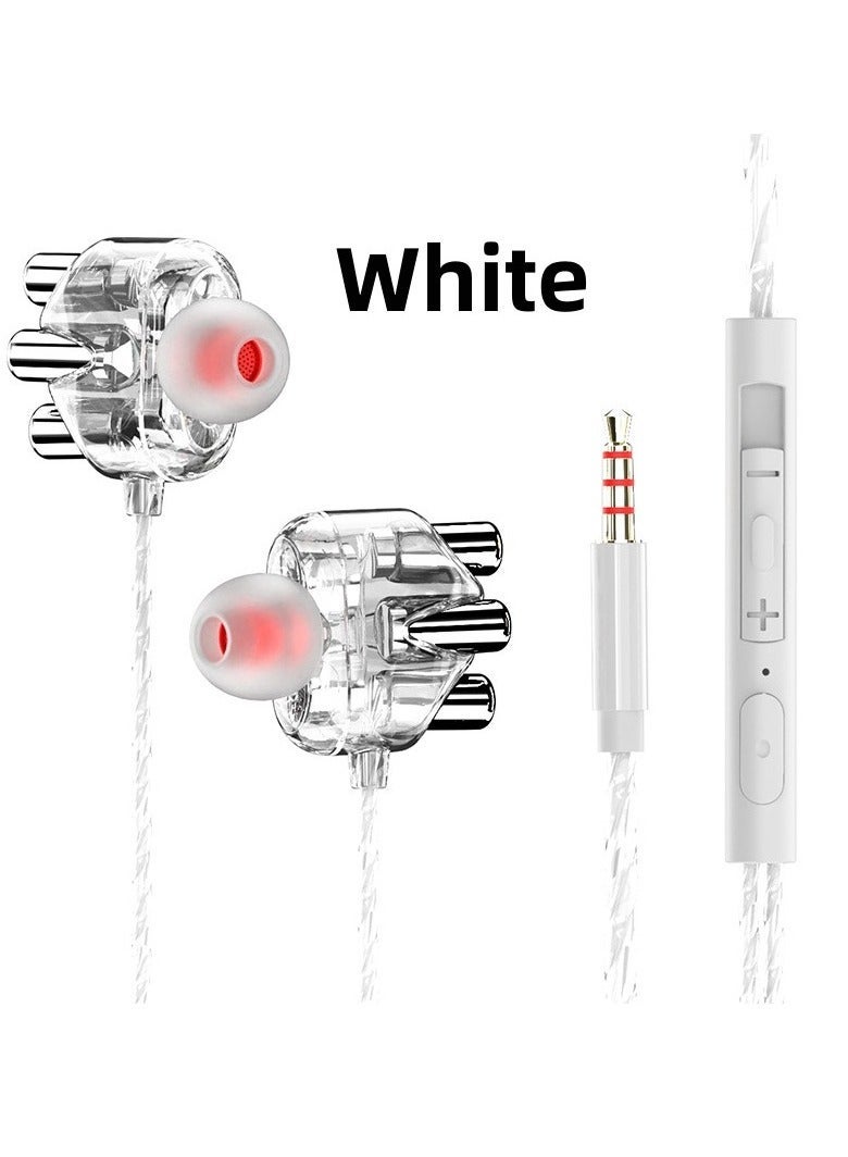 سماعات في الأذن مزدوجة ديناميكية مزدوجة مكبرات صوت ذكية في الخط ضبط سماعات الهاتف المحمول (أبيض) & سماعات بلوتوث اللاسلكية الجديدة المثبتة على الرقبة مع شاشة رقمية وسماعة الرياضة اللاسلكية في الأذن في حالة الاستعداد الطويلة (أبيض اللؤلؤة) & شاشة رقمية سماعات الرياضة بلوتوث سعة بطارية كبيرة جدا إلغاء الضوضاء النشطة سماعات الرياضة بلوتوث الرقبة الدائمة - Image 2
