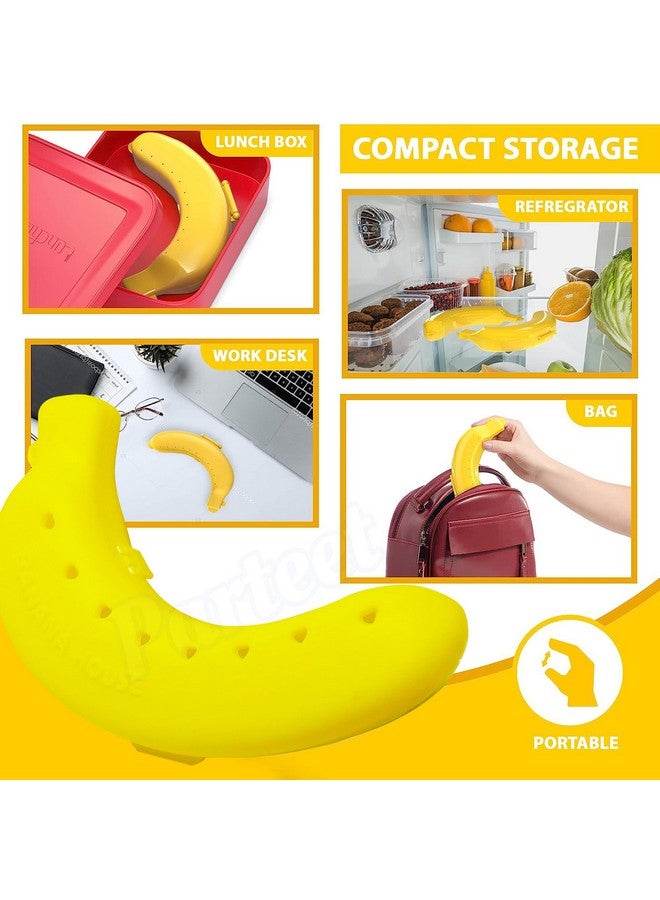 PARTEET Kitchenware Plastic Banana Storage Plastic Case Cover and Plastic Container (Pack of 4- Multicolor) - Image 5
