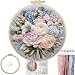 FONNUY Bouquet Flowers Embroidery Kit for Beginners PreStamped Pattern Kits for Adults with Hoop Easy to Follow Color Thread Needlework 8 Hoop Heartwarming - Image 2