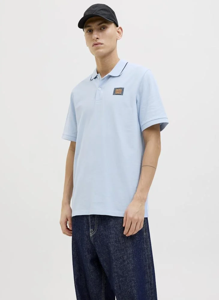 JACK & JONES Jjhudson Chest Print Polo