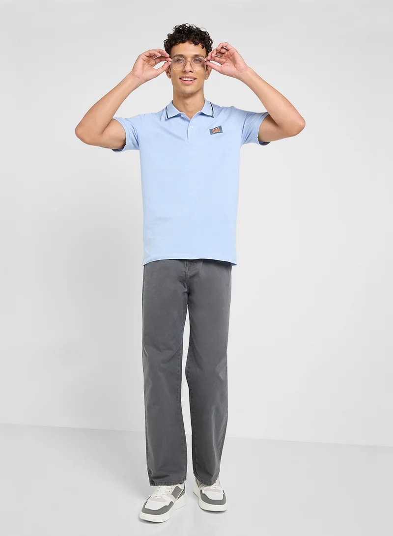 جاك اند جونز Jjhudson Chest Print Polo