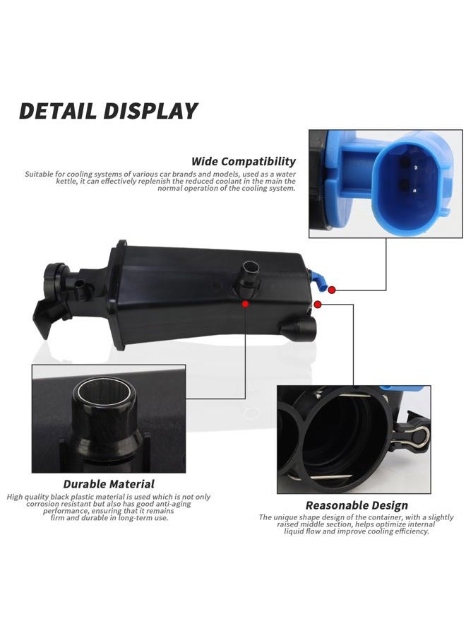 YINAVAGAD 17137787039 Engine Coolant Overflow Recovery Reservoir Tank with Sensor & Cap for BMW X3 2001-2006 X5 2001-2005 323Ci 323i 325Ci 325i 325xi 328Ci 328i 330Ci 330i Replaces 17117573781 603-535 603535 - Image 4