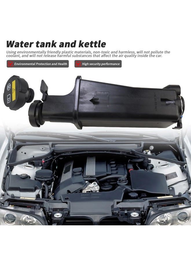 YINAVAGAD 17137787039 Engine Coolant Overflow Recovery Reservoir Tank with Sensor & Cap for BMW X3 2001-2006 X5 2001-2005 323Ci 323i 325Ci 325i 325xi 328Ci 328i 330Ci 330i Replaces 17117573781 603-535 603535 - Image 2