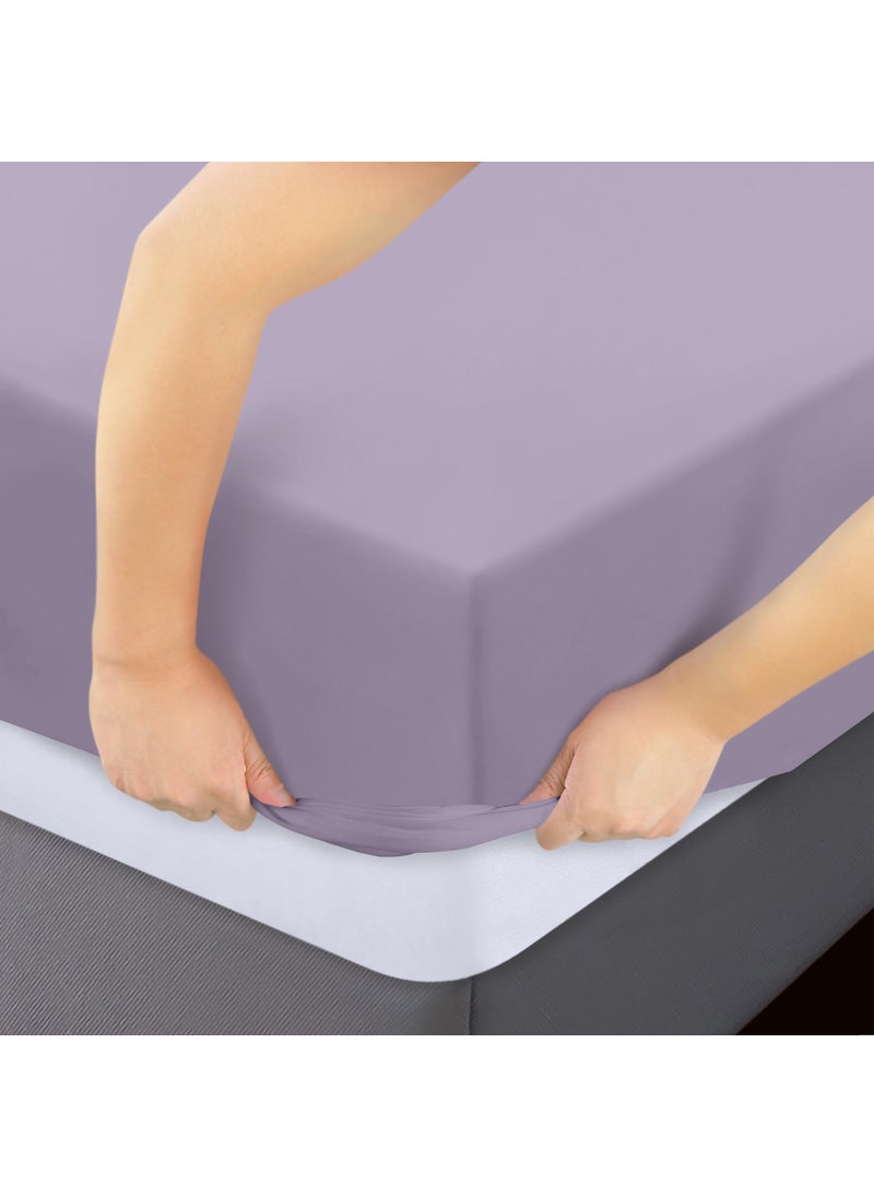 Utopia Bedding Utopia Bedding Queen Fitted Sheet - Bottom Sheet - Deep Pocket - Soft Microfiber - Shrinkage and Fade Resistant - Easy Care -1 Fitted Sheet Only (Lavender)  - Image 3