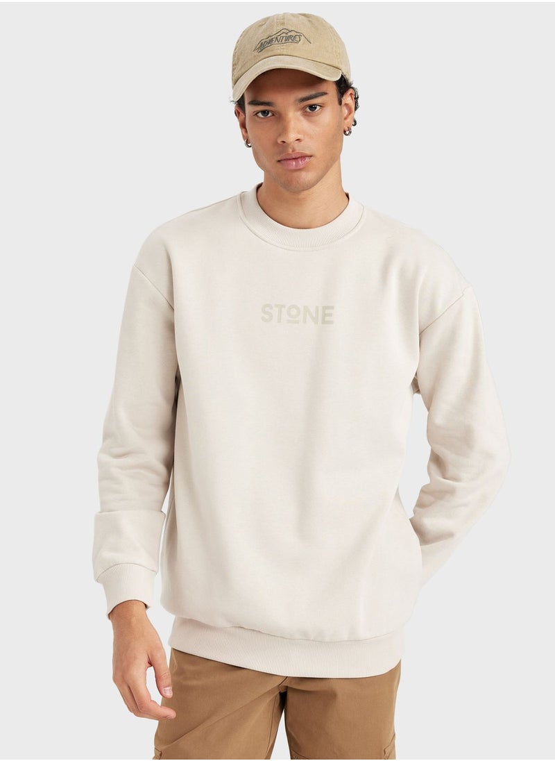 DeFacto - Stone Printed Sweatshirt - Image 1