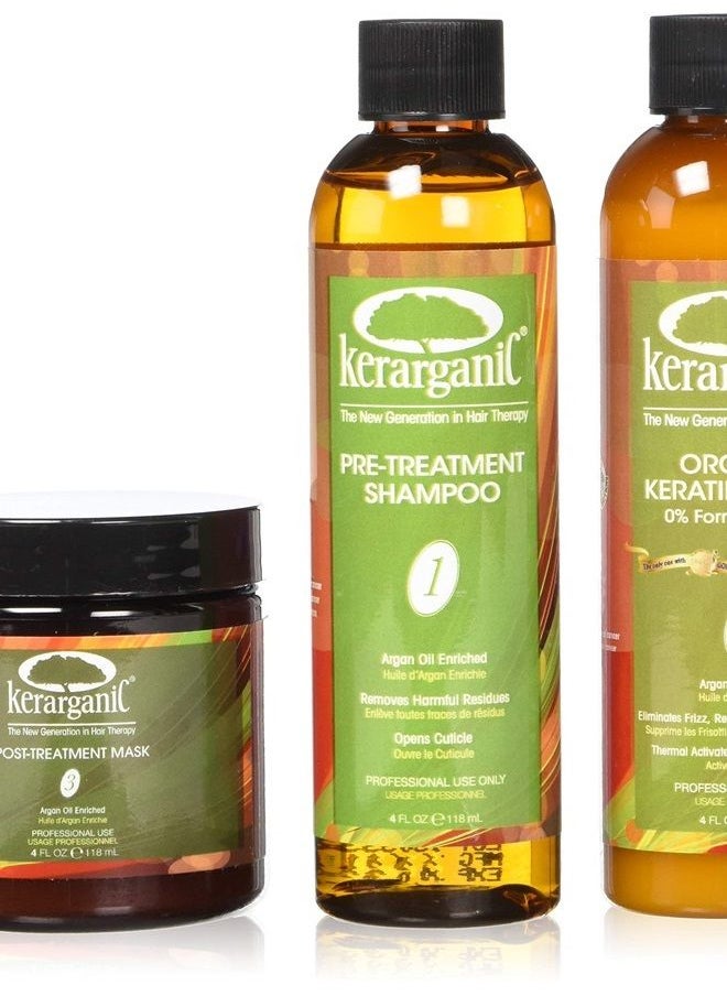 kerarganic - KERATIN TREATMENT SET - ORGANIC - FORMALDEHYDE FREE - 4oz Kit - Image 1