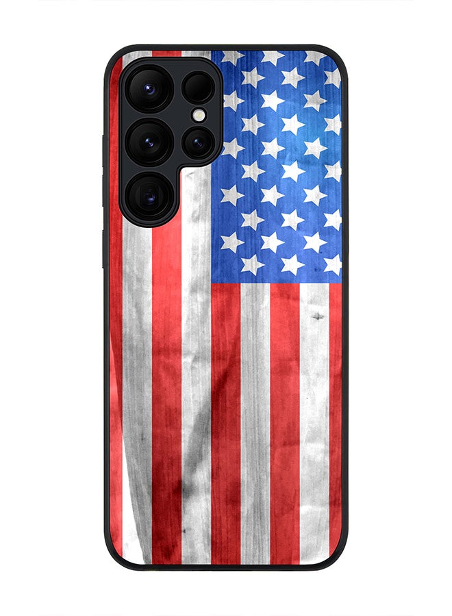 Stylizedd For Samsung Galaxy S25 Ultra 5G Case,Slim fit Camera Protection, Shockproof Thin Phone cover  - USA Grunge Flag - Image 1