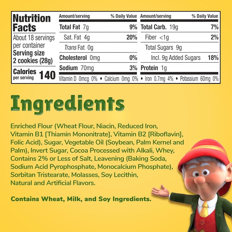 Keebler بسكويت كيبلر فادج سترايبس الأصلي حجم عائلي - 17.3 أونصة - Image 2