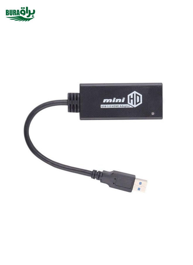 BURAQ USB 3.0 to HDMI HD Converter Cable Adapter with Audio, Cable Length: 20cm  - Image 1