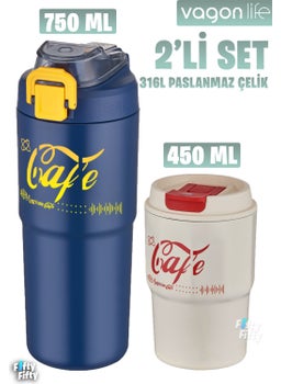 2-Piece Steel Thermos-Coffee Cup Set 750ML Dual Use Thermos//450ML Mug Coffee Cup - pzsku/ZCFD18BD70E61B1163EDBZ/45/_/1726914025/aaf81748-30e0-4665-b018-e26a464b416c