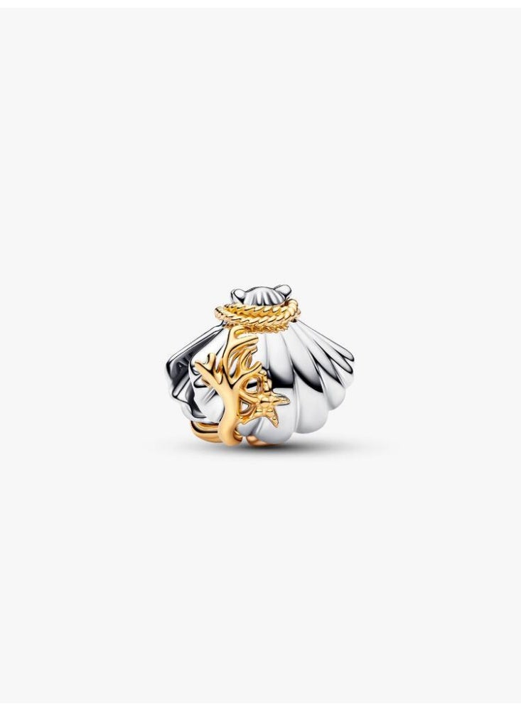 Pandora Disney Princesses Ariel Shell Lab-Grown Diamond Two-Tone Charm - Image 1