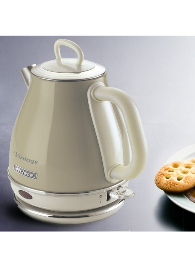 أريتي 1630W Vintage Electric Kettle Beige 1 Liter 00C286803ARAS 1 L 1630 W 00C286803ARAS beige - Image 4
