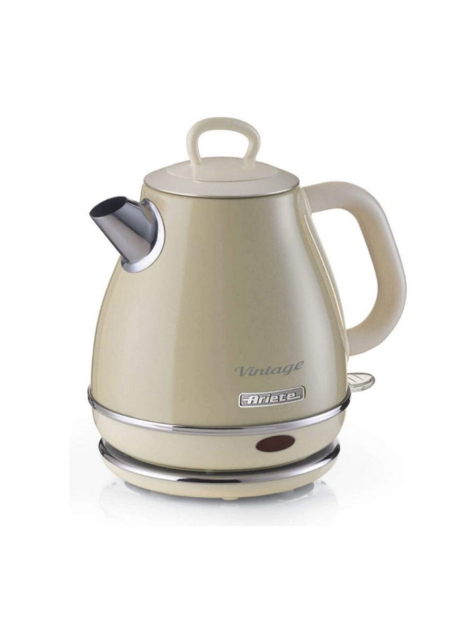 أريتي 1630W Vintage Electric Kettle Beige 1 Liter 00C286803ARAS 1 L 1630 W 00C286803ARAS beige - Image 1