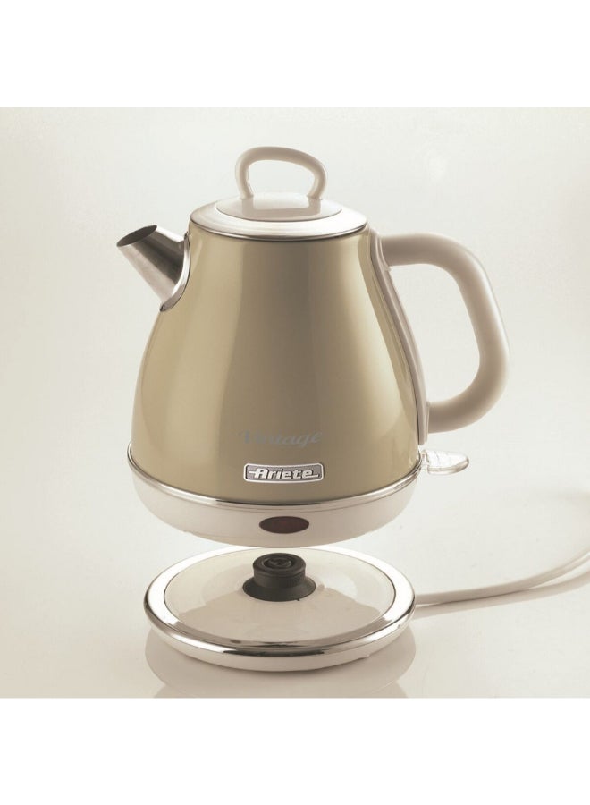 أريتي 1630W Vintage Electric Kettle Beige 1 Liter 00C286803ARAS 1 L 1630 W 00C286803ARAS beige - Image 2