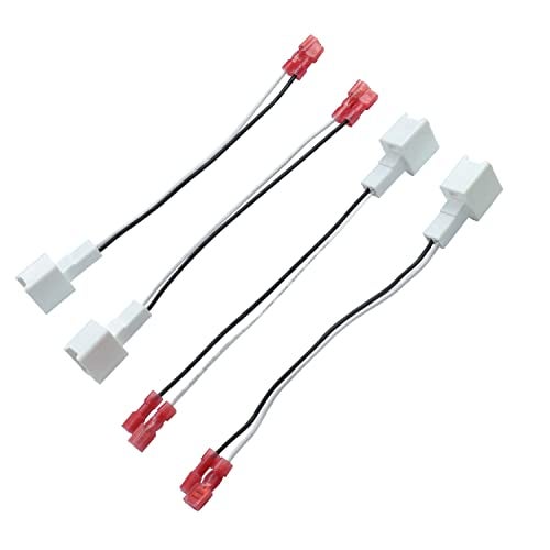 VKVXCLON 4Pcs Speaker Wire Harness Replacement for 2004-2021 Nissan Altima Titan Frontier Versa Xterra Pathfinder Speaker Connector, 2006-2018 Infiniti M35 Q40 G25 QX70 Car Door Speaker Adapter Plug White - Image 1